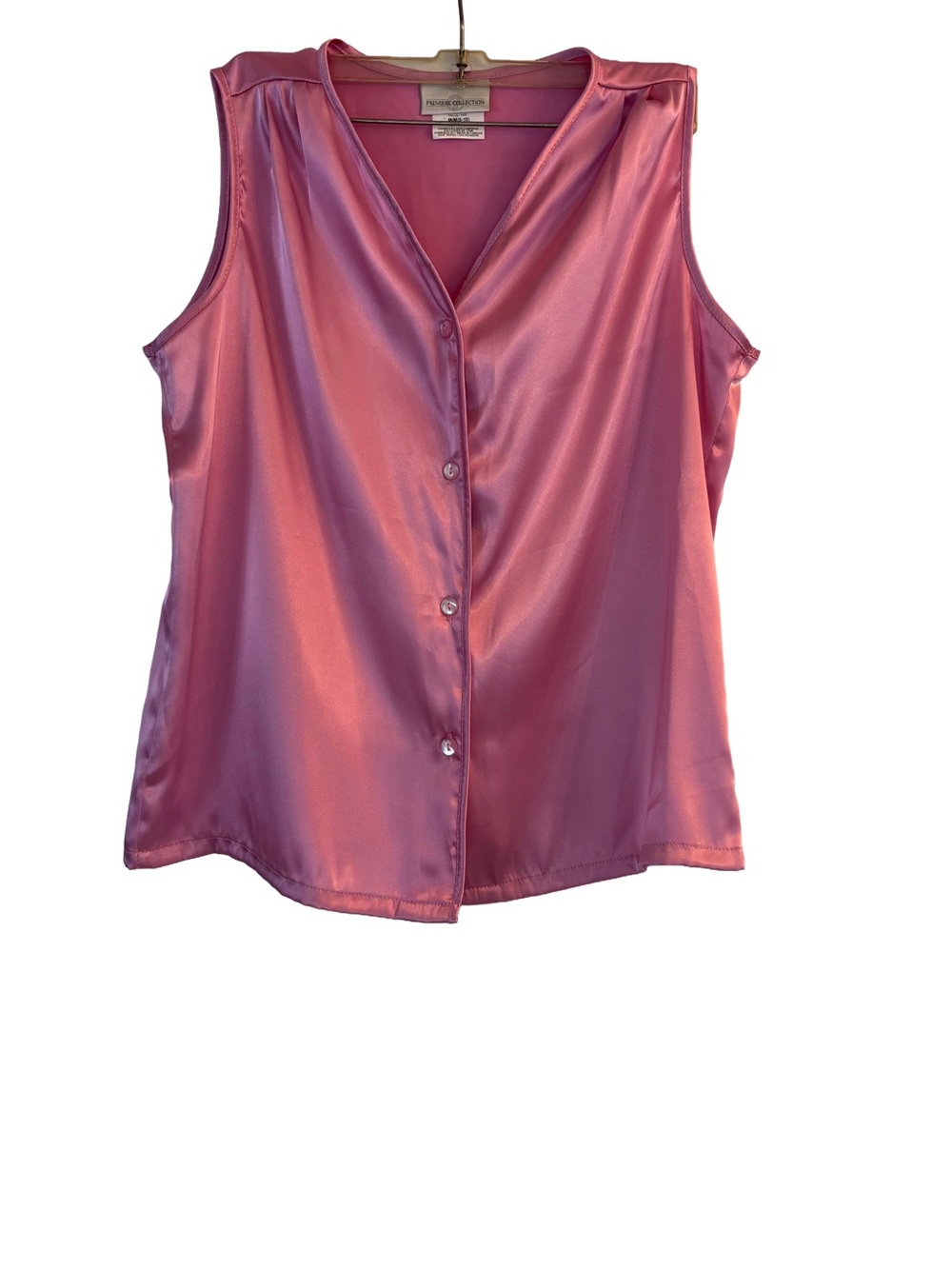 Vintage Premiere Collection Pink Satin 2pc Pajama Loungewear Set - Picture 3 of 8